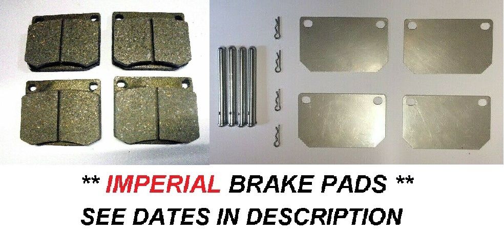 FRONT BRAKE PADS SET & FITTING KIT (Ford Escort Mk1) (Twin Cam, RS1600 & Mexico) (**1968- Jan 72 Only**)   